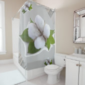 Shower Curtain Cotton Gray Douchegordijn (In situ)