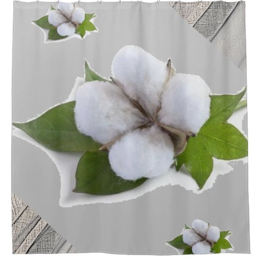 Shower Curtain Cotton Gray Douchegordijn (Voorkant)