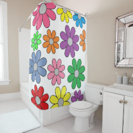 Shower Curtain - Crazy Daisies! Douchegordijn