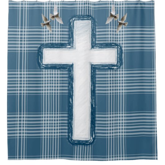 Shower Curtain Cross Douchegordijn (Voorkant)