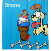 Shower Curtain Dog Botten Ice Cream Douchegordijn (Voorkant)