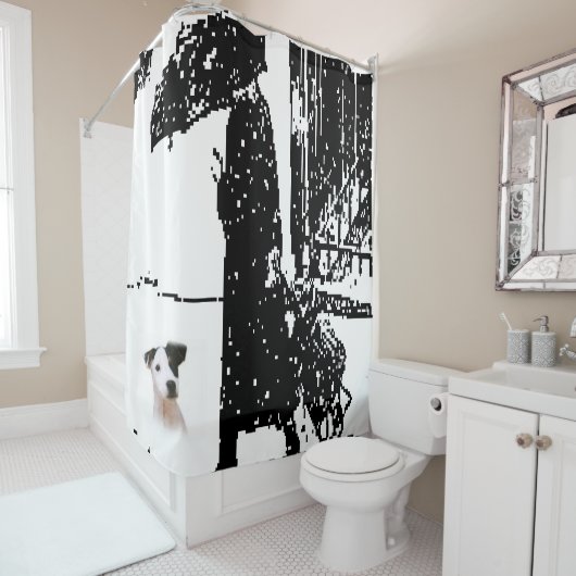 Shower Curtain Dog Douchegordijn (In situ)