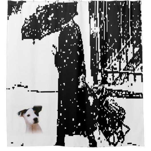 Shower Curtain Dog Douchegordijn (Voorkant)