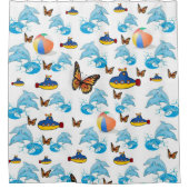 Shower Curtain Dolphins Douchegordijn (Voorkant)