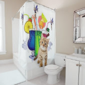Shower Curtain Drink Kitten Fairy Douchegordijn (In situ)