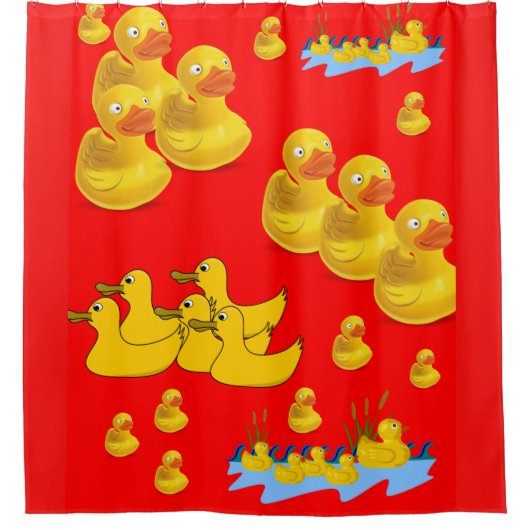 Shower Curtain Ducks Douchegordijn (Voorkant)