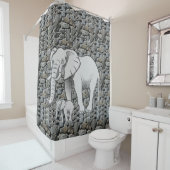 Shower Curtain Elephant Douchegordijn (In situ)