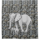 Shower Curtain Elephant Douchegordijn (Voorkant)