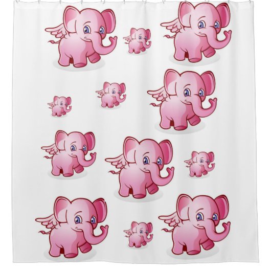 Shower Curtain Elephant Douchegordijn (Voorkant)