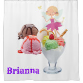 Shower Curtain Fairy Ice Cream Douchegordijn (Voorkant)