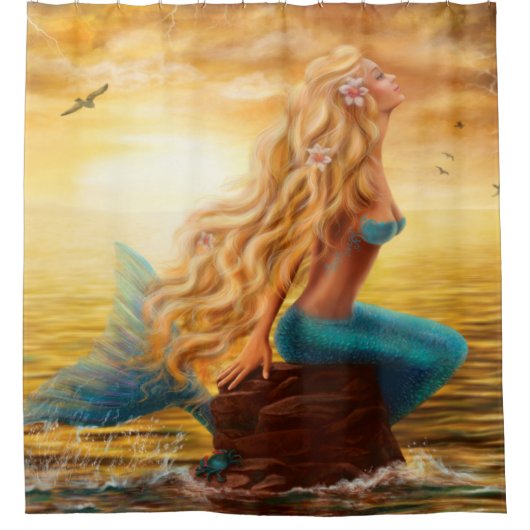 Shower Curtain Fantasy Mermaid Douchegordijn (Voorkant)