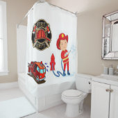 Shower Curtain Fireman Douchegordijn (In situ)