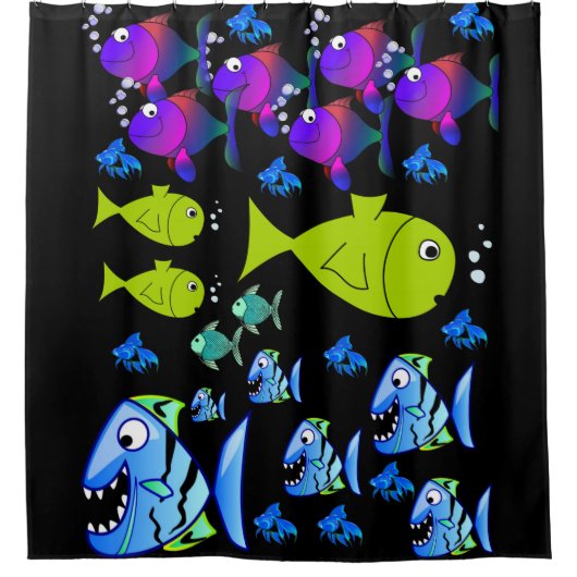 Shower Curtain Fish Douchegordijn (Voorkant)