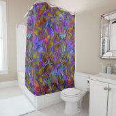 Shower Curtain Floral Abstract Glas in lood Douchegordijn (In situ)