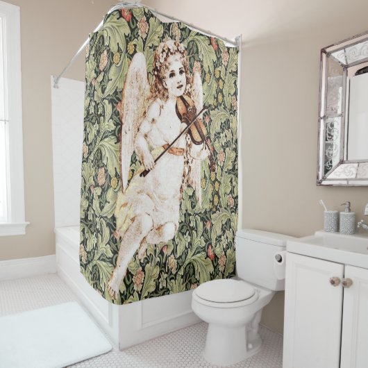 Shower Curtain Floral Angel Douchegordijn (In situ)