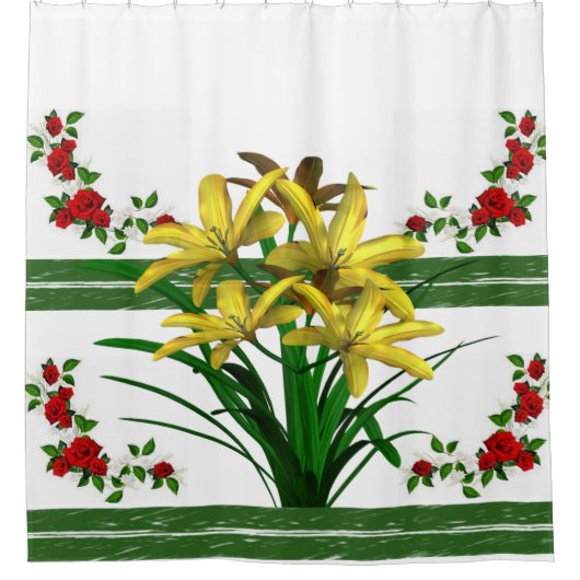 Shower Curtain Floral Douchegordijn (Voorkant)