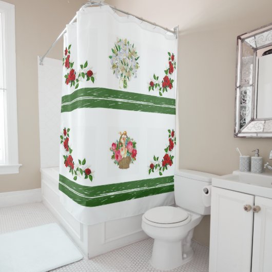 Shower Curtain Floral Douchegordijn (In situ)