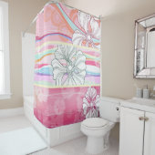 Shower Curtain/Flowers Douchegordijn (In situ)