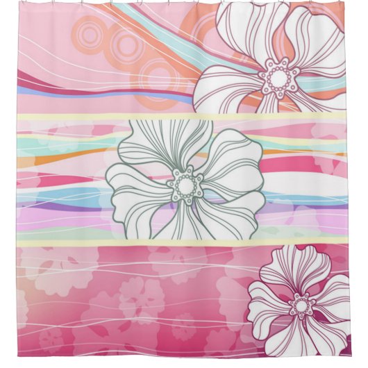 Shower Curtain/Flowers Douchegordijn (Voorkant)