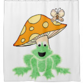 Shower Curtain Frog Mushroom Butterfly Douchegordijn (Voorkant)
