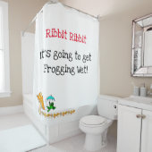Shower Curtain Frog, Ribbit Mushroom Frogging Natt Douchegordijn (In situ)