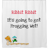 Shower Curtain Frog, Ribbit Mushroom Frogging Natt Douchegordijn (Voorkant)