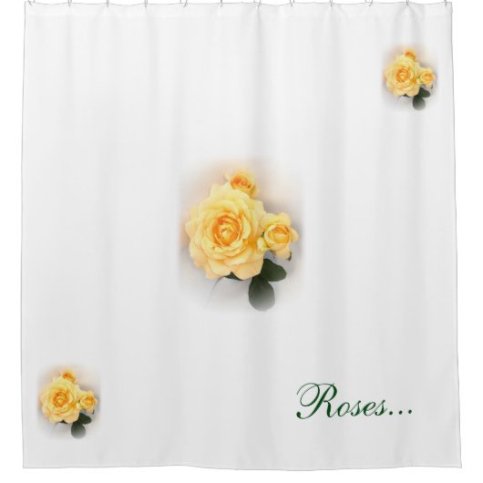 Shower Curtain - Gele rozen Douchegordijn (Voorkant)