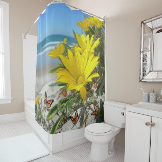 Shower Curtain, Gele ventilator, Beach Douchegordijn (In situ)