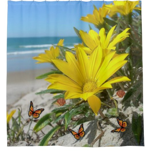 Shower Curtain, Gele ventilator, Beach Douchegordijn (Voorkant)