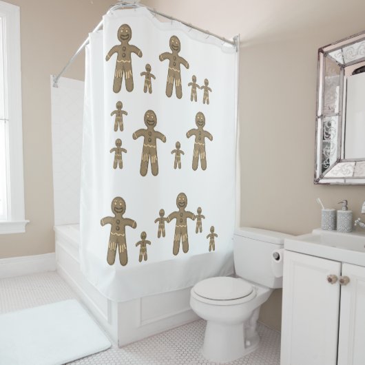 Shower Curtain Gingerbrood Man Douchegordijn (In situ)