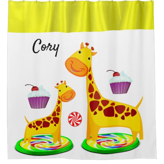 Shower Curtain-Giraffe Douchegordijn (Voorkant)