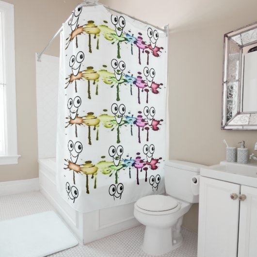 Shower Curtain-glimlach Douchegordijn (In situ)