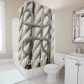 Shower Curtain Gray Rope Douchegordijn (In situ)