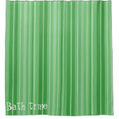 Shower Curtain Green en White Stripe Douchegordijn (Voorkant)