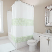 Shower Curtain - Green Hexagon Pattern Stripes Douchegordijn (In situ)