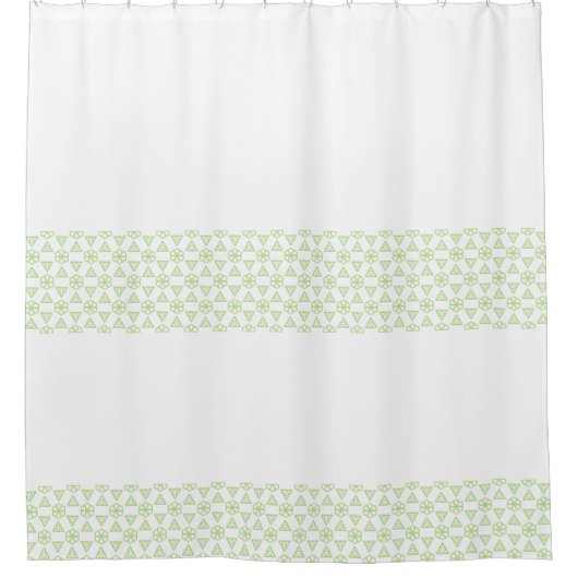 Shower Curtain - Green Hexagon Pattern Stripes Douchegordijn (Voorkant)