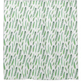 Shower Curtain - Green Leaves Pattern Douchegordijn (Voorkant)