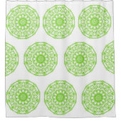 Shower Curtain Green Mandala Douchegordijn (Voorkant)