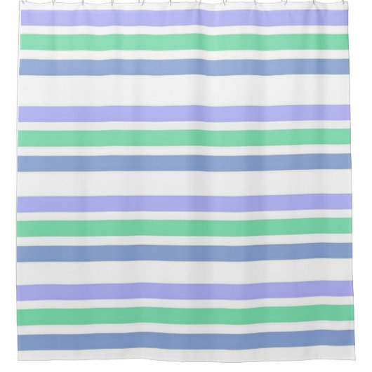 Shower Curtain Green Paars Stripe Douchegordijn (Voorkant)