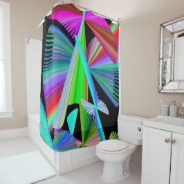 Shower Curtain Green Pink Kaleidoscope Mandala Douchegordijn