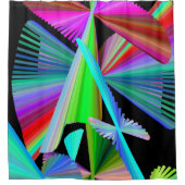 Shower Curtain Green Pink Kaleidoscope Mandala Douchegordijn (Voorkant)