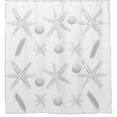 Shower Curtain Grey Atomic Douchegordijn (Voorkant)