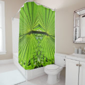 Shower Curtain - Groene Palm Fronds Douchegordijn (In situ)