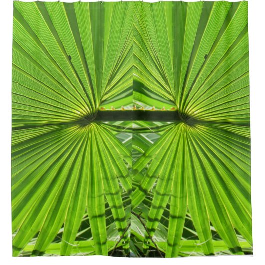 Shower Curtain - Groene Palm Fronds Douchegordijn (Voorkant)
