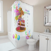 Shower Curtain Happy Birthday Douchegordijn (In situ)