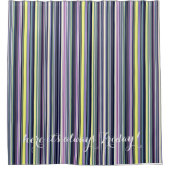 Shower Curtain Hier is het altijd Vrijdag Stripe Douchegordijn (Voorkant)