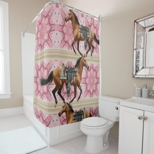 Shower Curtain Horses Douchegordijn (In situ)