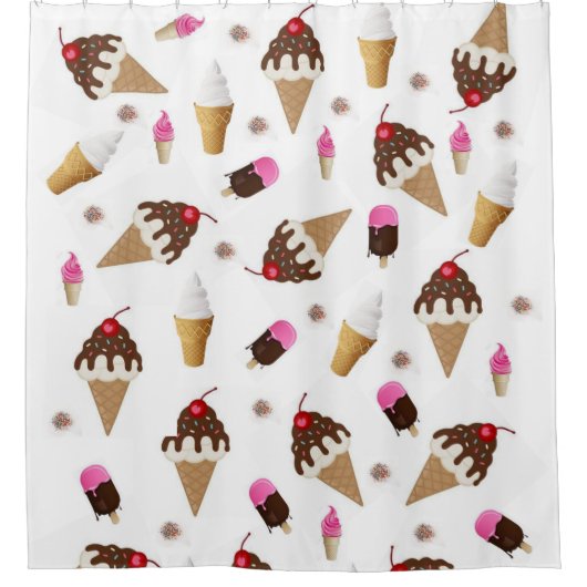 Shower Curtain Ice Cream Douchegordijn (Voorkant)
