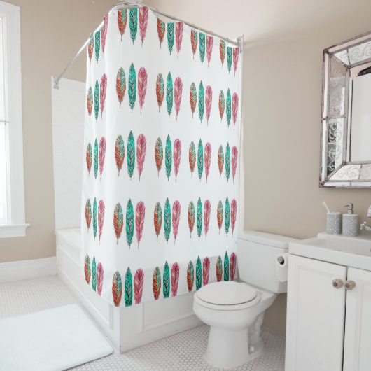 Shower Curtain/Indie Style Feathers Douchegordijn (In situ)