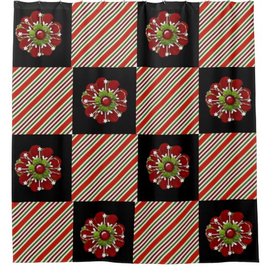 Shower Curtain Kerstmis Douchegordijn (Voorkant)